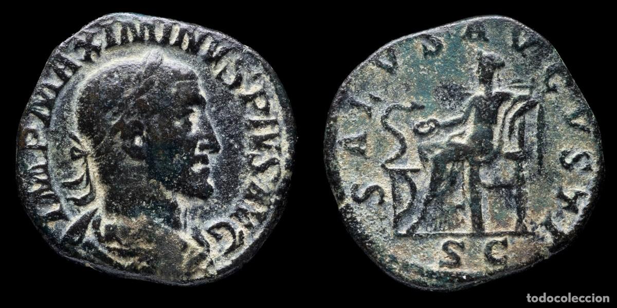 Monedas Imperio romano: Maximinus Thrax Sestertius - SALVS AVGVSTI - 28 mm / 17,99 gr.