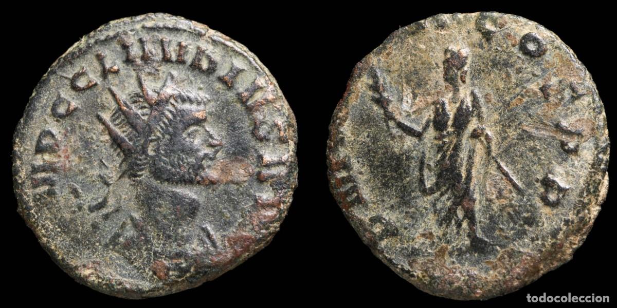 Monedas Imperio romano: Claudius II Antoninianus - PM TR P COS PP - 20 mm / 3.87 gr.obv: IMP C CLAVDIVS AVG, radiate, draped