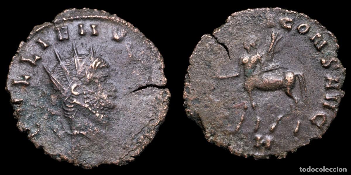 Monedas Imperio romano: Gallienus Antoninianus - APOLLINI CONS AVG, Rome - 21 mm / 2,07 gr.