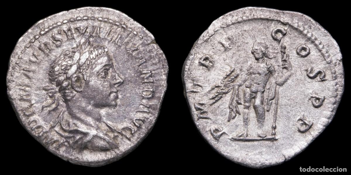 Monedas Imperio romano: Severus Alexander Denarius - PM TR P COS PP - 20 mm / 2,78 gr.