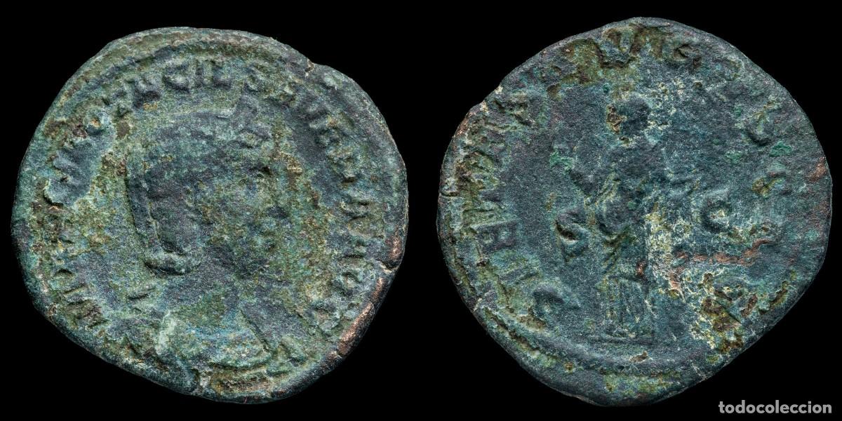 Monedas Imperio romano: Otacilia Severa Sestertius - PIETAS AVGVSTAE SC - 30 mm / 16,97 gr.