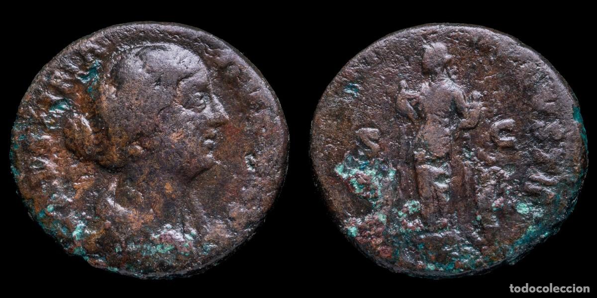 Monedas Imperio romano: Faustina II As - FECVND AVGVSTAE SC - 25 mm / 9,55 gr.