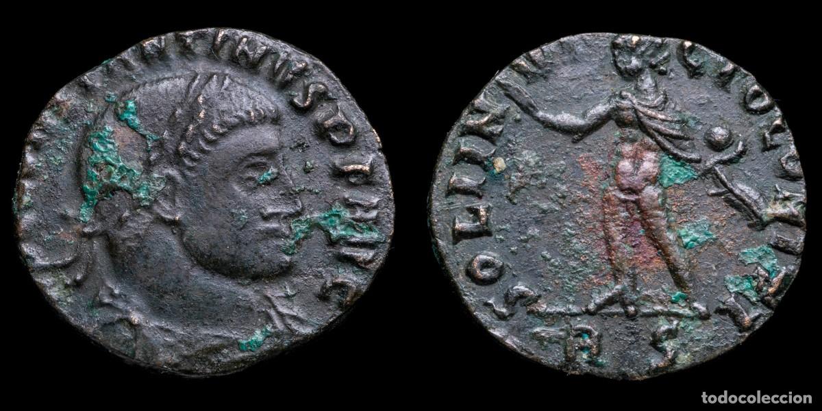 Monedas Imperio romano: Constantine I Follis - SOLI INVICTO COMITI, Rome - 19 mm / 3,09 gr.