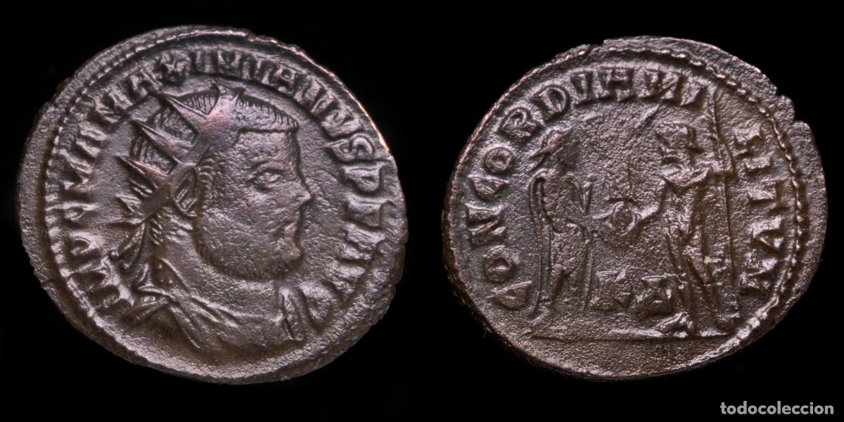 Monedas Imperio romano: Maximianus Herculius Antoninianus - CONCORDIA MILITVM, Cyzicus - 23 mm / 3,36 gr.