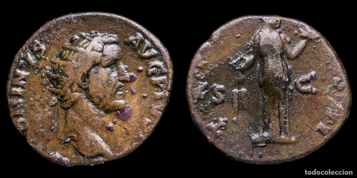 Monedas Imperio romano: Antoninus Pius Dupondius - TR POT COS II SC - 26 mm / 9,61 gr.