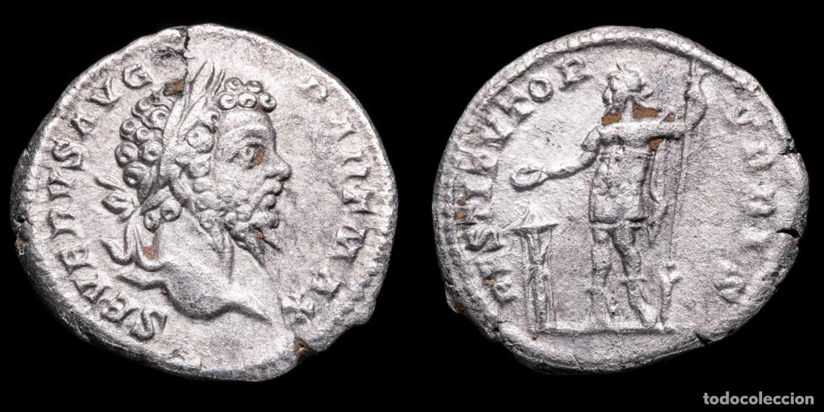 Monedas Imperio romano: Septimius Severus Denarius - RESTITVTOR VRBIS - 18 mm / 3,28 gr.