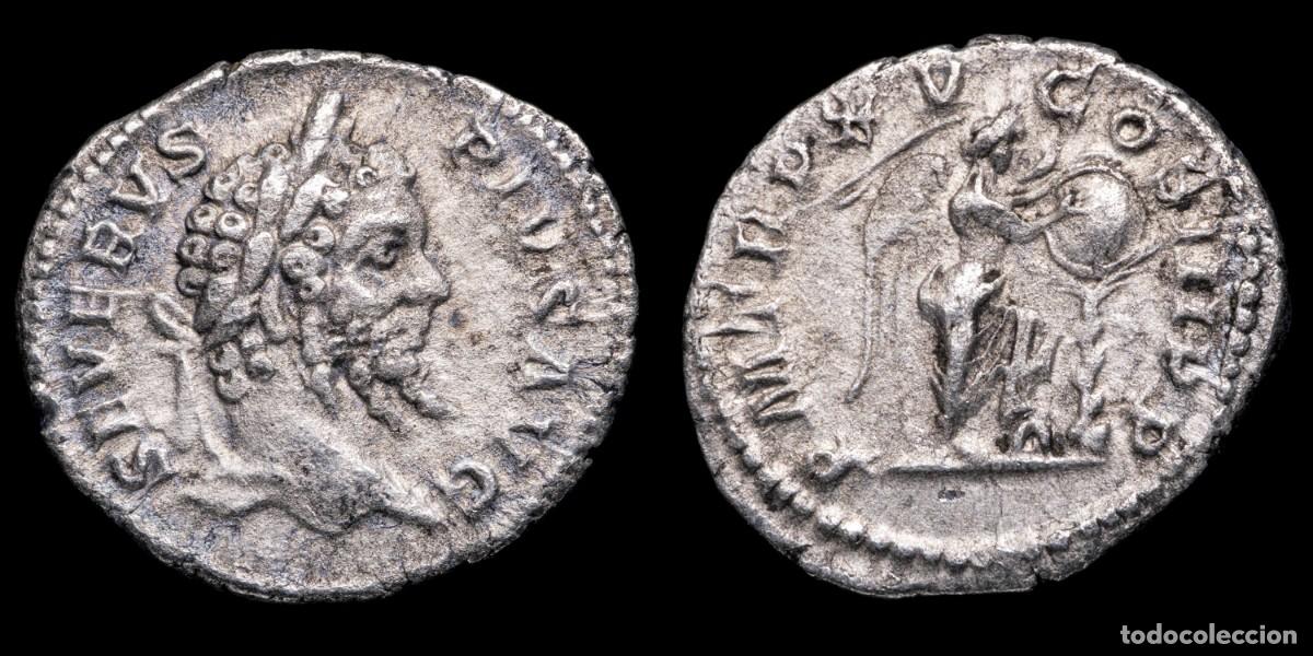 Monedas Imperio romano: Septimius Severus Denarius - PM TR P XV COS III PP - 19 mm / 2,69 gr.