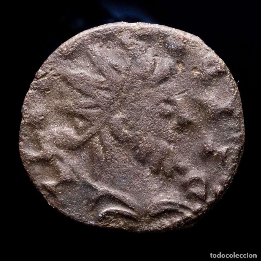 Monedas Imperio romano: Tetrico I (271-274 dC) antoniniano de estilo barbaro PAX AVG (1042)