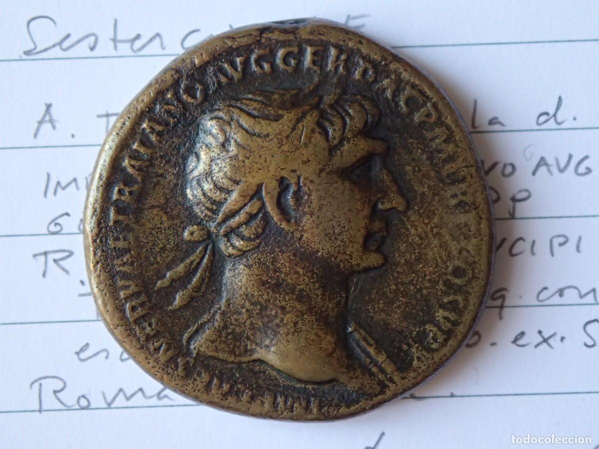 Monedas Imperio romano: AE SESTERCIO TRAJANO DACIA 105 Sestertius Trajan Dacia