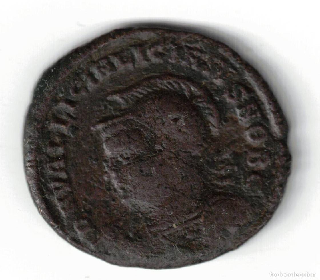 Monedas Imperio romano: MONEDA ROMANA FOLLIS LICINIO II CAESAR 317-324 DC BRONCE IOVI CONSERVATORI BC