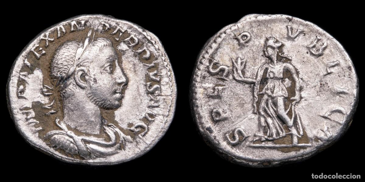 Monedas Imperio romano: Severus Alexander Denarius - SPES PVBLICA - 16 mm / 3,82 gr.