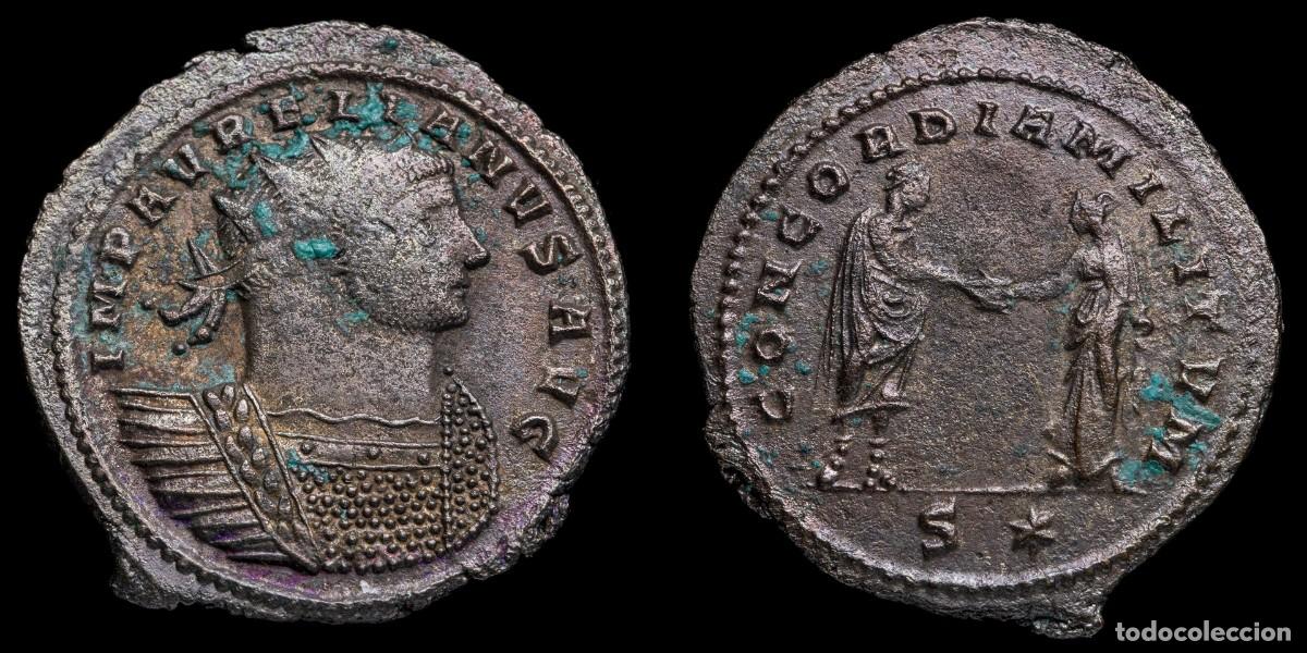 Monedas Imperio romano: Aurelian Antoninianus - CONCORDIA MILITVM, Siscia - 25 mm / 4,30 gr.