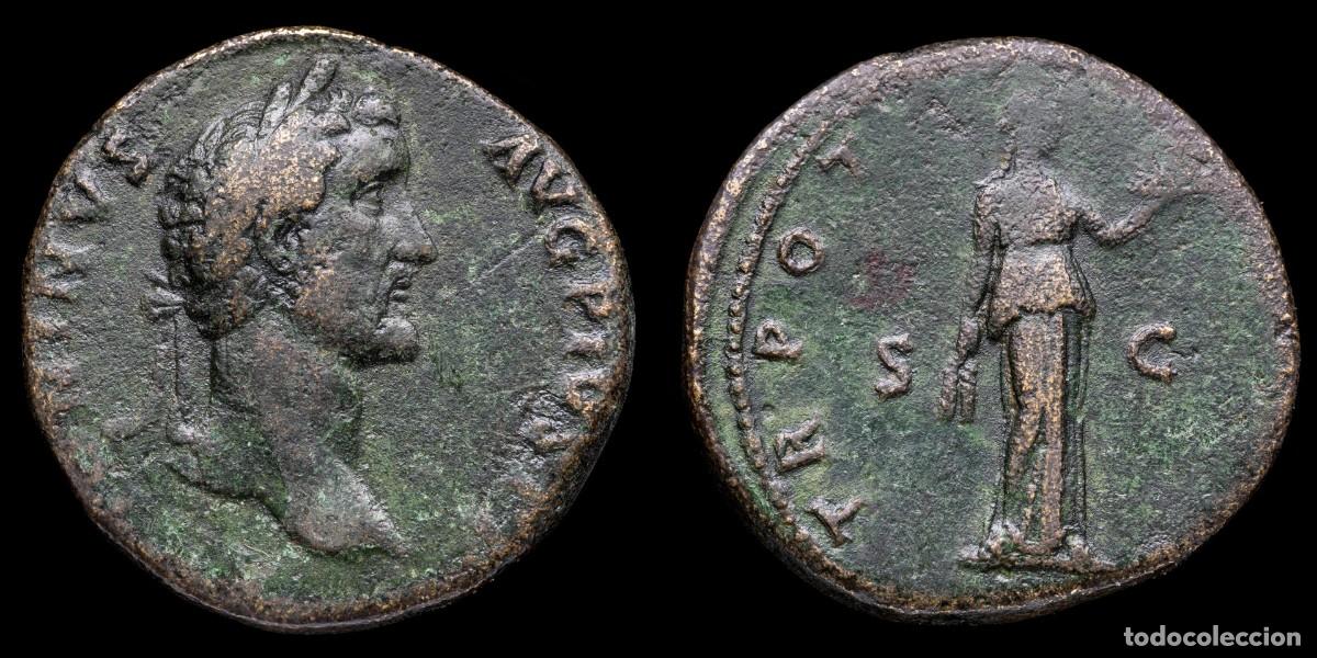Monedas Imperio romano: Antoninus Pius Sestertius - TR POT COS II SC - 31 mm / 24,25 gr.