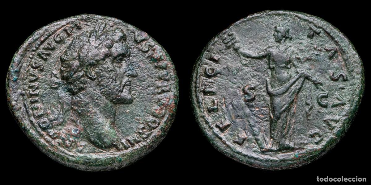 Monedas Imperio romano: Antoninus Pius As - FELICITAS AVG - 28 mm / 12,05 gr.