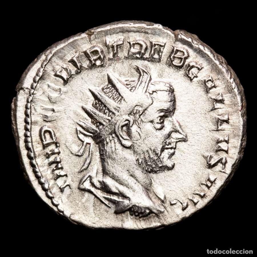 Monedas Imperio romano: Treboniano Galo 251-253 dC. - Antoniniano Roma. IVNO MARTIALIS