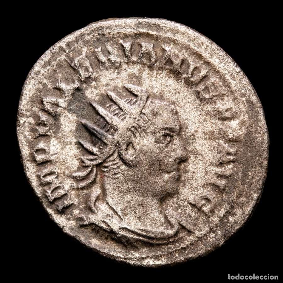 Monedas Imperio romano: Valeriano I (253-260 dC) Antoniniano, Roma. VICTORIA AVGG Victoria