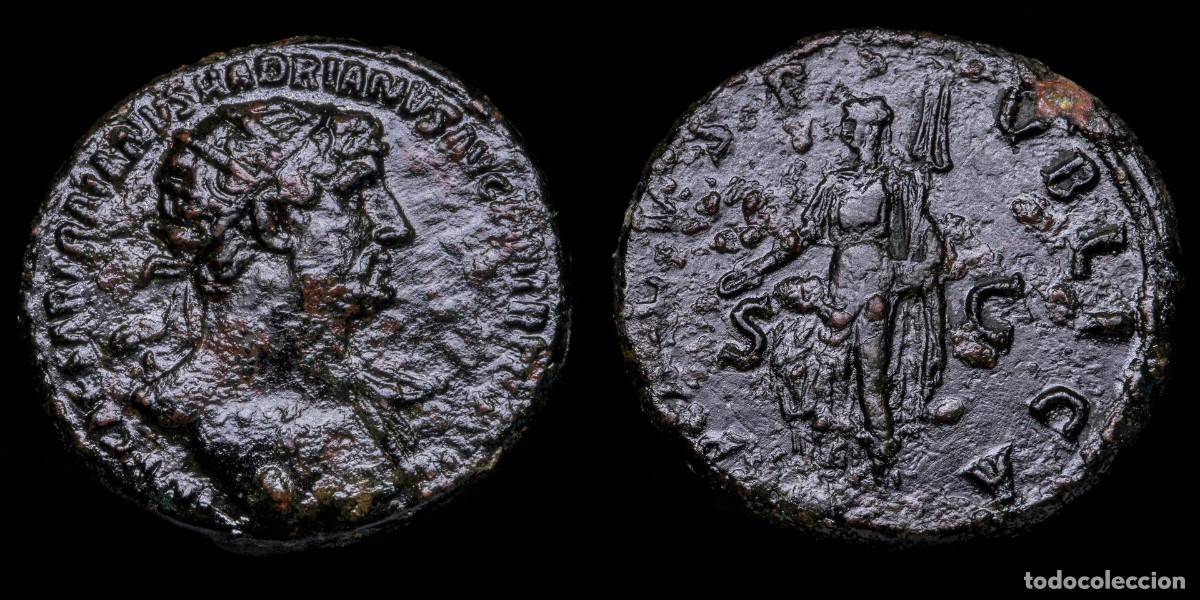 Monedas Imperio romano: Hadrian Dupondius - SALVS PVBLICA SC - 27 mm / 11,96 gr.