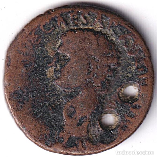 Monedas Imperio romano: AS ROMANO CLAUDIO I BRONCE COBRE CECA ROMA DOBLE PERFORACION BC