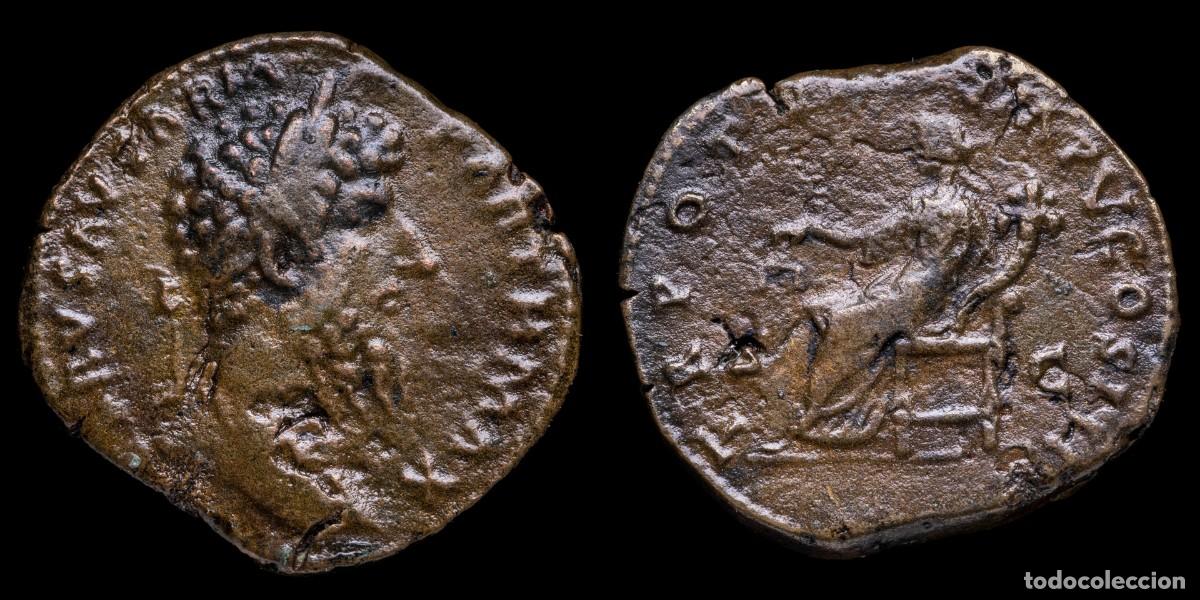 Monedas Imperio romano: Lucius Verus Sestertius - TR POT VIII IMP V COS III SC - 30 mm / 21,84 gr.