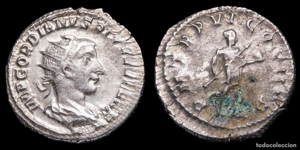 Monedas Imperio romano: Gordian III Antoninianus - PM TR P VI COS II PP - 22 mm / 4,13 gr.