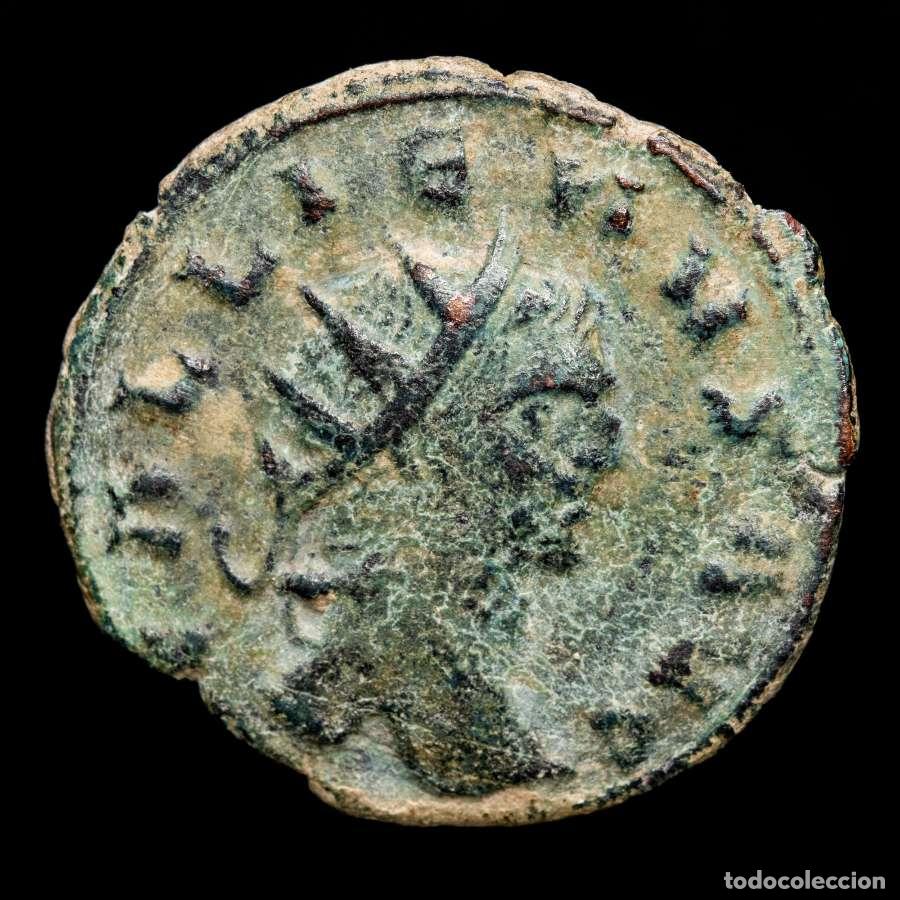 Monedas Imperio romano: Imperio Romano - Gallieno. Antoniniano de estilo barbaro. AEQVITAS