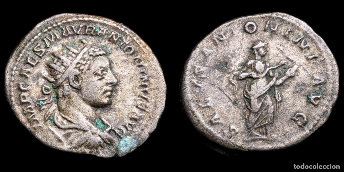Monedas Imperio romano: Elagabalus Antoninianus - SALVS ANTONINI AVG - 23 mm / 5,09 gr.