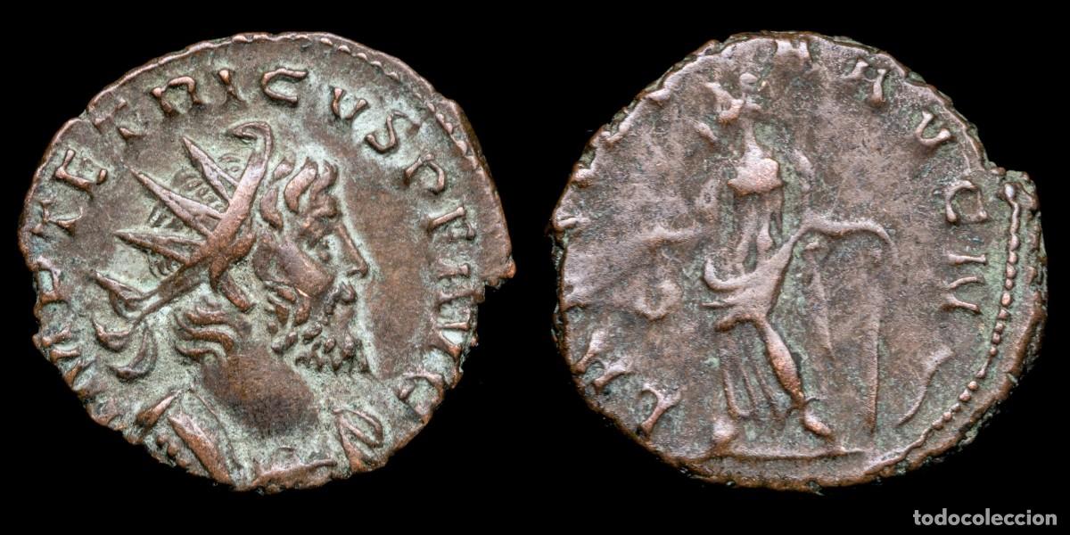 Monedas Imperio romano: Tetricus Antoninianus - LAETITIA AVG N, Colonia Agrippinensis - 19 mm / 2,82 gr.