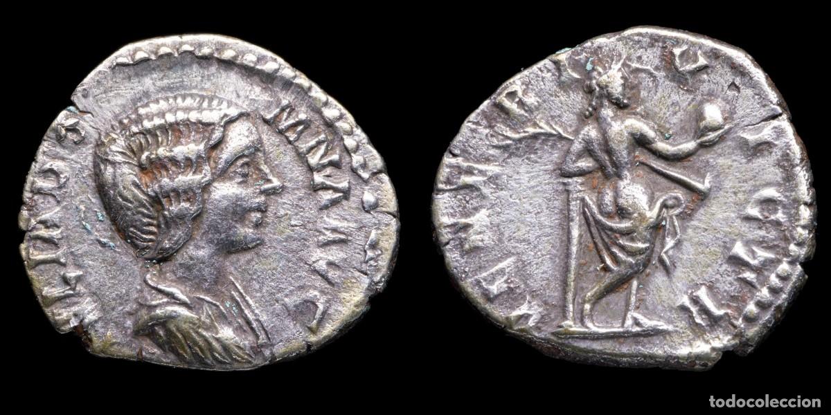 Monedas Imperio romano: Julia Domna Denarius - VENERI VICTR - 18 mm / 2,64 gr.