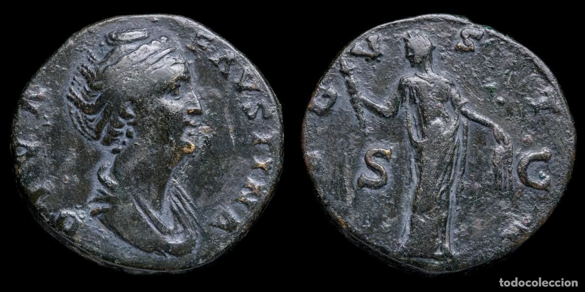 Monedas Imperio romano: Diva Faustina I Sestertius - AVGVSTA - 30 mm / 23,44 gr.