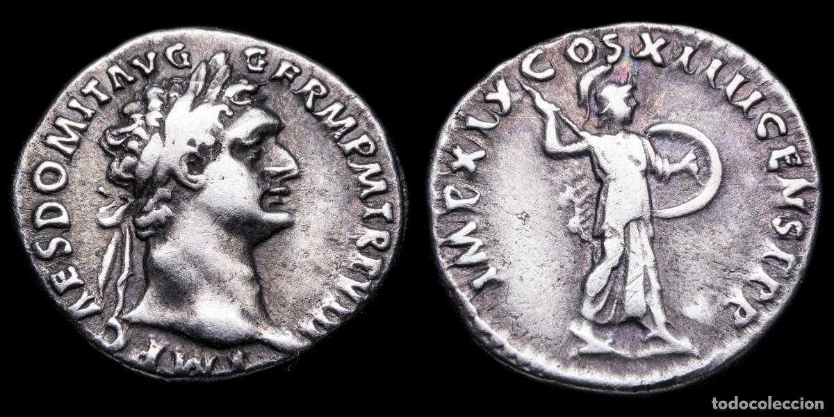 Monedas Imperio romano: Domitian Denarius - IMP XIX COS XIIII CENS P P P - 18 mm / 3,51 gr.