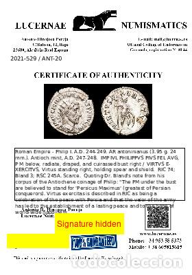 Monedas Imperio romano: Filipo I como Persicus Maximus (PM). Antoniniano. VIRTVS EXERCITVS - Foto 4