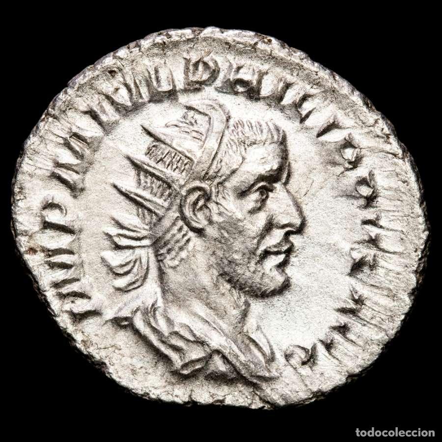 Monedas Imperio romano: Filipo I el &Aacute;rabe - Antoniniano de plata, Roma. SALVS AVGG, Salus