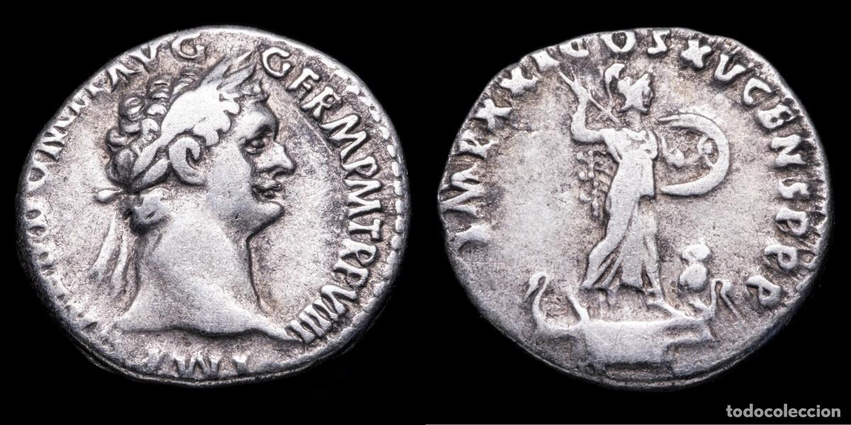 Monedas Imperio romano: Domitian Denarius - IMP XXII COS XVII CENS P P P - 17 mm / 3,38 gr.