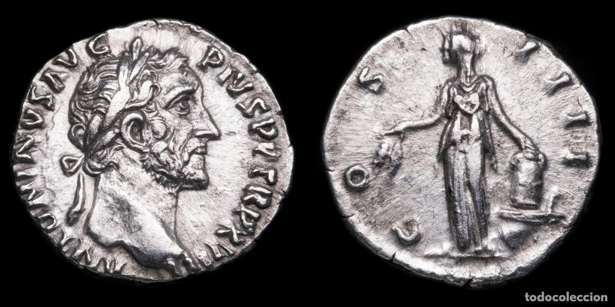 Monedas Imperio romano: Antoninus Pius Denarius - COS IIII - 16 mm / 3,24 gr.