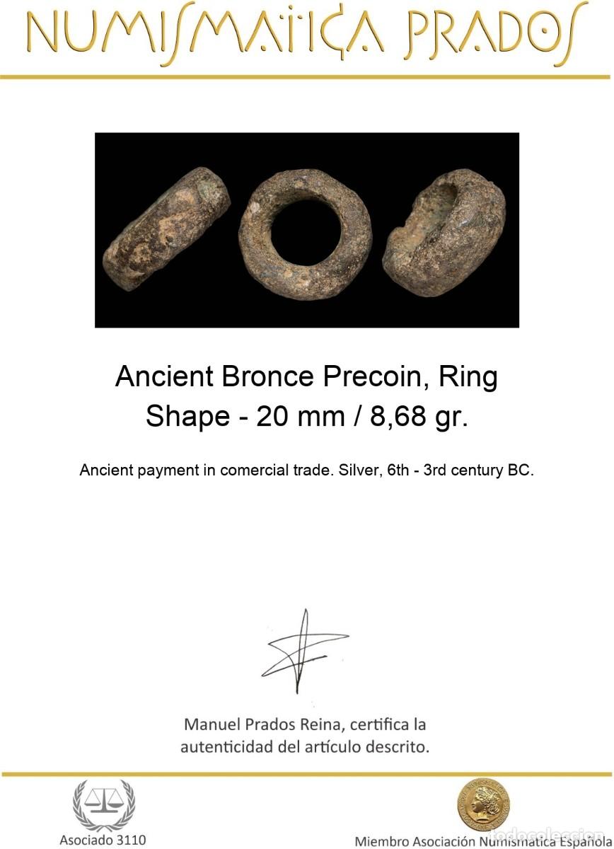 Monedas Imperio romano: Ancient Bronce Precoin, Ring Shape - 20 mm / 8,68 gr. - Foto 2