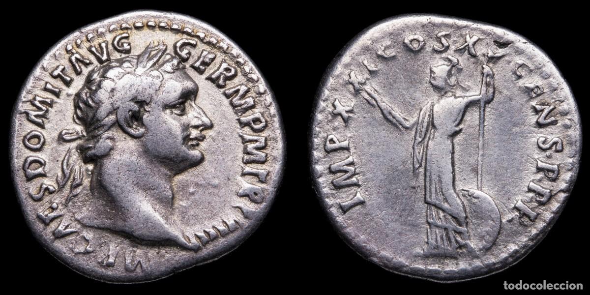 Monedas Imperio romano: Domitian Denarius - IMP XXI COS XV CENS P P P - 19 mm / 3,27 gr.