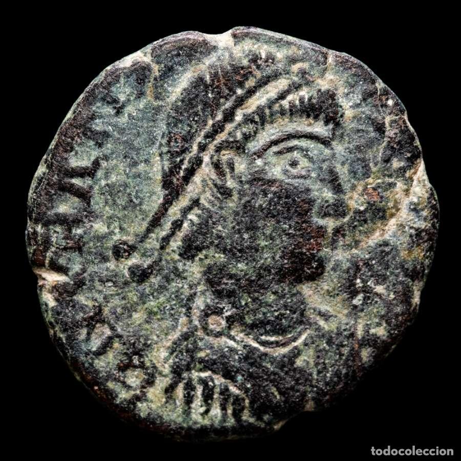 Monedas Imperio romano: Graciano (378-383 dC) Maiorina. Arles. REPARATIO REIPVB PCON (4110)