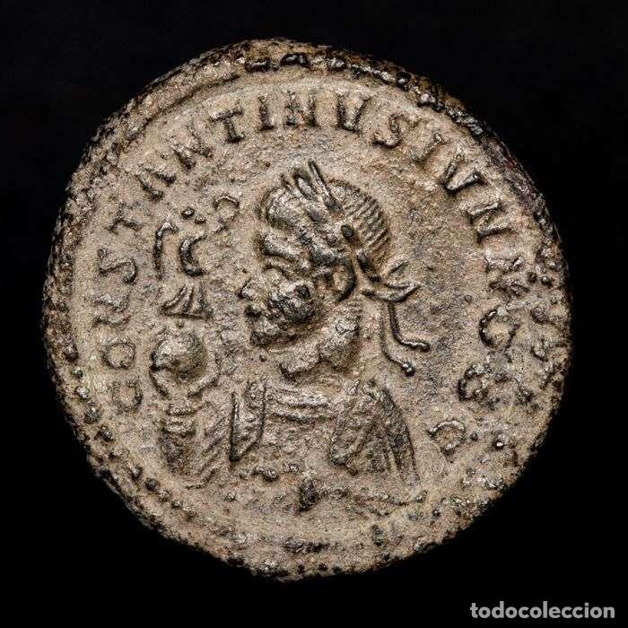 Monedas Imperio romano: Constantino II , follis AE. Treveri. BEATA TRANQVILLITAS PTR -