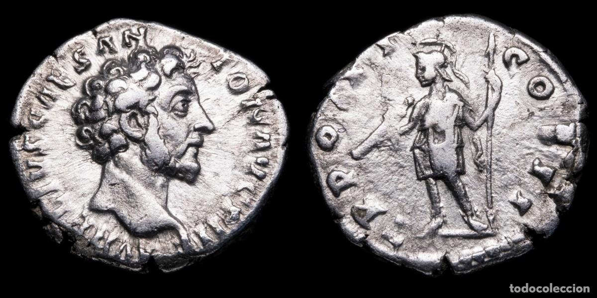 Monete Impero Romano: Marcus Aurelius Denarius - TR POT XI COS II - 18 mm / 3,13 gr.