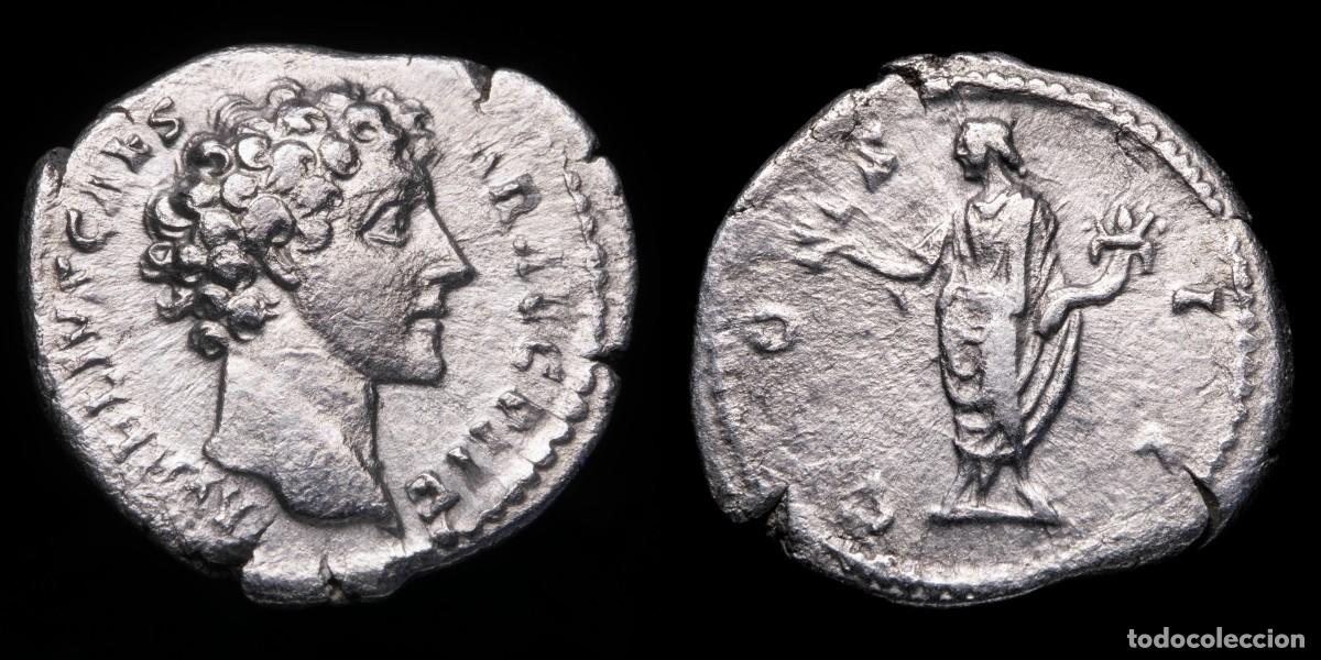 Monedas Imperio romano: Marcus Aurelius Denarius - COS II - 19 mm / 2,97 gr.