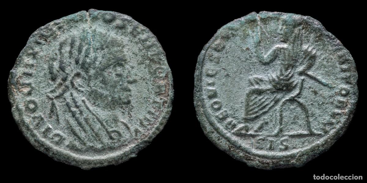 Monedas Imperio romano: Maximianus Hard Follis - REQVIES OPTIMORVM MERITORVM, Siscia - 15 mm / 0,98 gr.