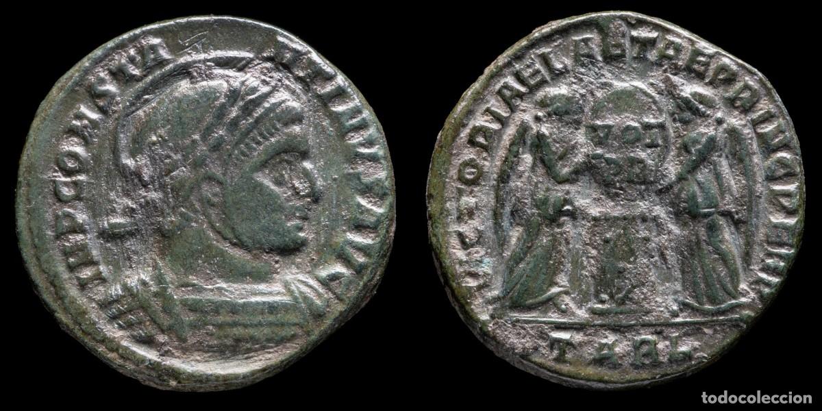 Monedas Imperio romano: Constantine I - VICTORIAE LAETAE PRINC PERP, Arles - 18 mm / 3,30 gr.