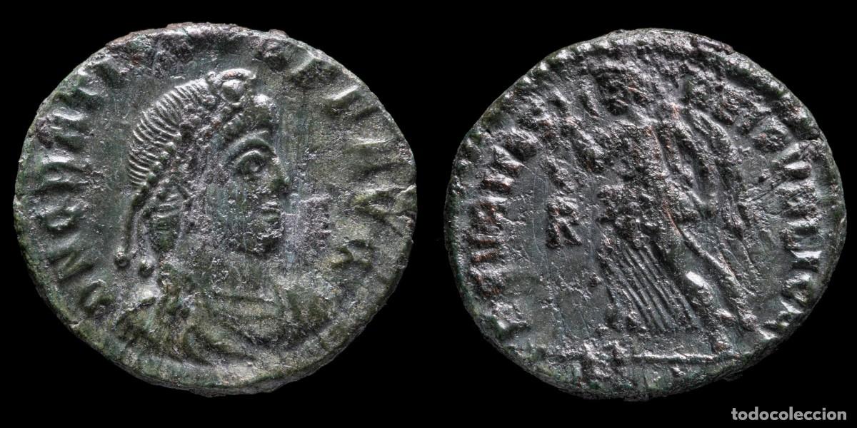 Monedas Imperio romano: Gratian - SECVRITAS REIPVBLICAE, Siscia - 17 mm / 2,87 gr.