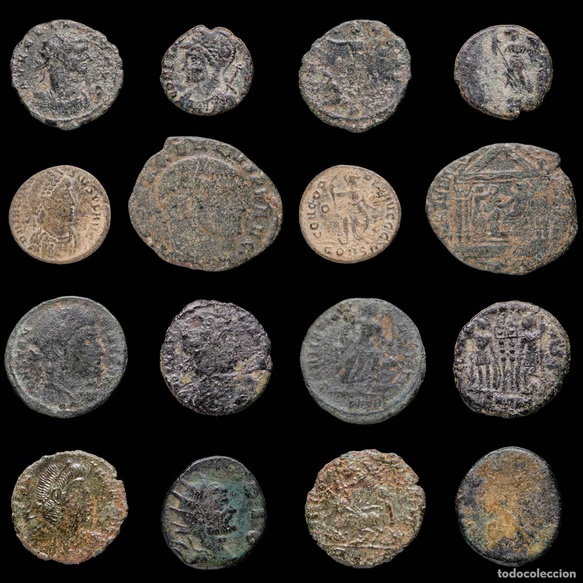 Monedas Imperio romano: Roman Empire Lot of 8 coins minted between the 3rd and 4th centuries AD.