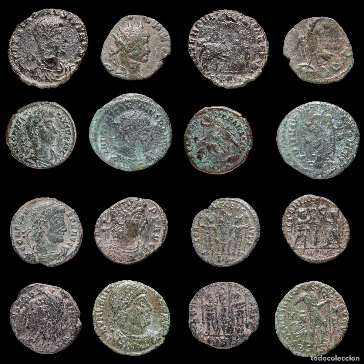 Monedas Imperio romano: Roman Empire Lot of 8 coins minted between the 3rd and 4th centuries AD.