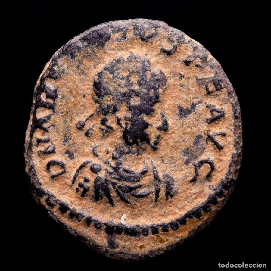 Monedas Imperio romano: Arcadio 383-408 Nummus. Antioquia. SALVS REIPVBLICAE/ANT&Gamma;