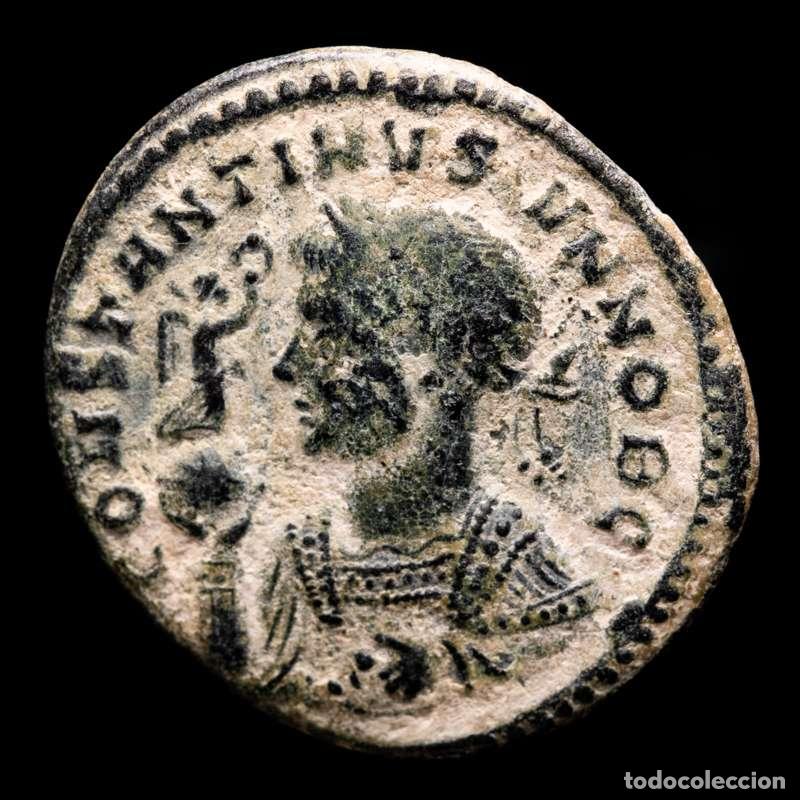 Monedas Imperio romano: Constantino II , follis AE. Treveri. BEATA TRANQVILLITAS STR.