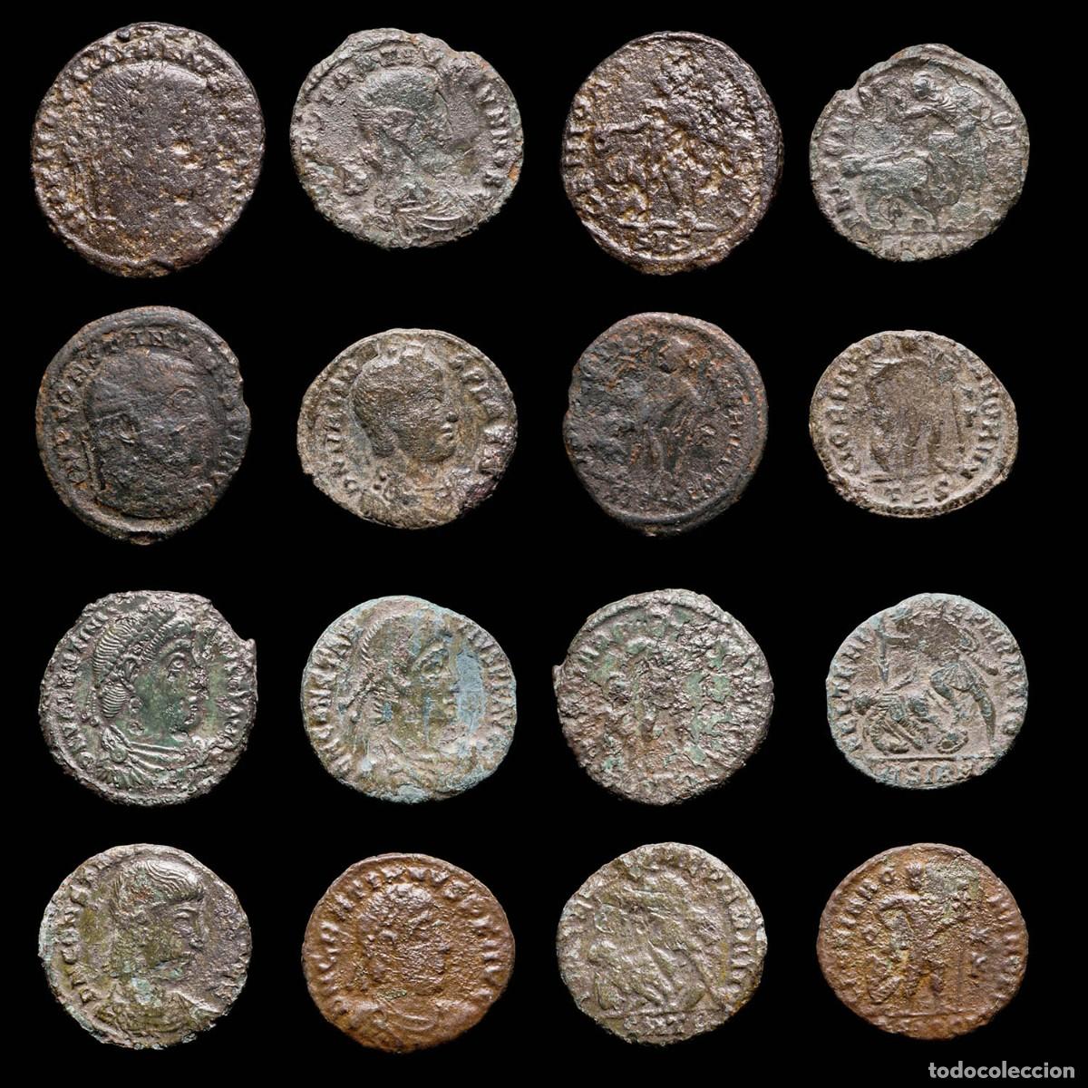 Monedas Imperio romano: Roman Empire Lot of 8 coins minted between the 3rd and 4th centuries AD.