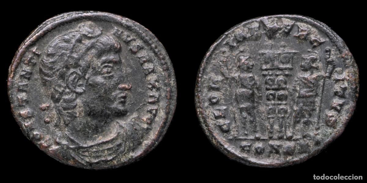 Monedas Imperio romano: Constantine I - GLORIA EXERCITVS, Constantinople - 19 mm / 2,38 gr.