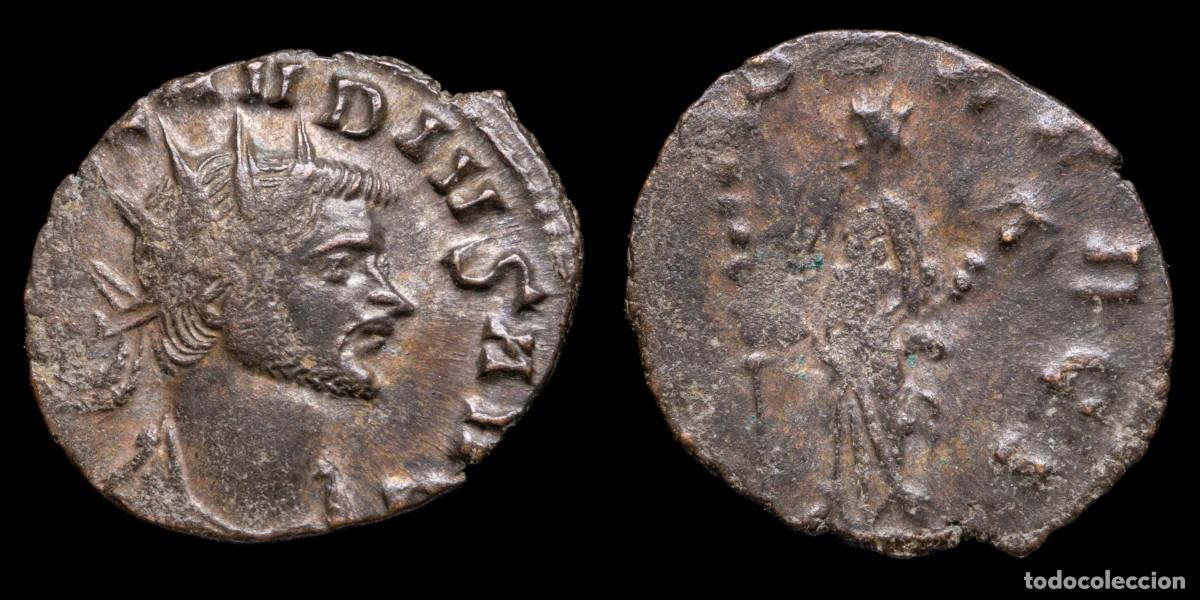 Monedas Imperio romano: Claudius II Antoninianus - FIDES EXERCI - 18 mm / 1,49 gr.